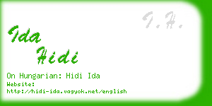 ida hidi business card